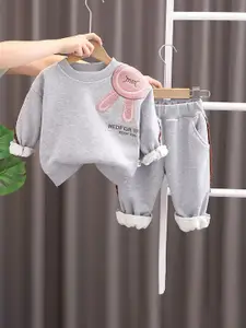 StyleCast x Revolte Girls Printed T-shirt with Trousers