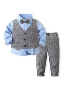 StyleCast x Revolte Boys Checked Shirt with Trousers