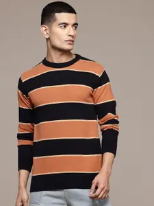 The Roadster Lifestyle Co. Striped Woollen Pullover