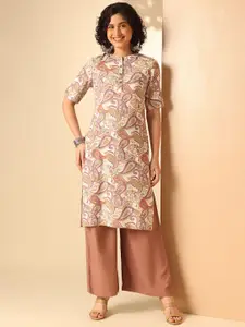 Anouk Ethnic Motifs Printed Regular Straight Kurta
