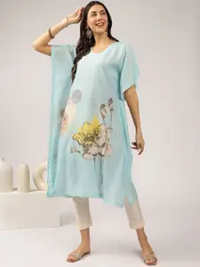 Anouk Floral Printed Flared Sleeves Kaftan Kurta