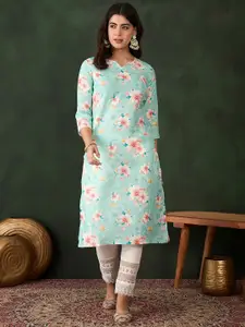 Sangria Floral Printed Straight Kurtas