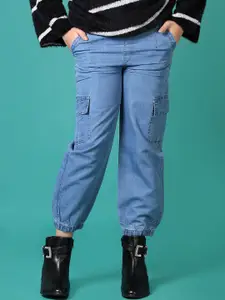 V-Mart Girls Low Distress Light Fade Jeans