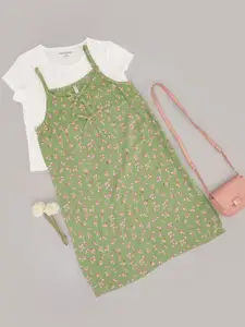 Pantaloons Junior Girls Floral Printed A-Line Dress