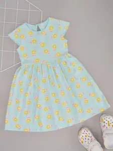 Pantaloons Junior Girls Floral Print Fit & Flare Cotton Dress