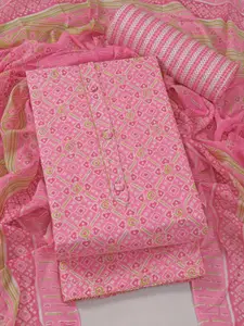 Panzora Geometric Printed Unstitched Dress Material