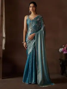 Saree mall Embellished Beads and Stones Pure Silk Saree