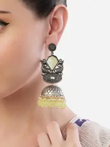 Zaveri Pearls Zaveri Gold Plated Pearls Studded Contemporary Jhumkas