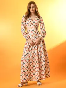 all about you Women Printed Drop-Waist Dress