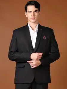 V-Mart Notched Lapel Collar Single-Breasted Formal Blazer