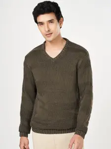 BYFORD by Pantaloons Men Self Design Long Sleeves Pullover