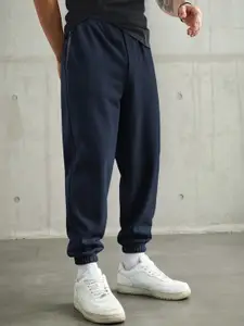 Bewakoof Men's Navy Blue Oversized Joggers