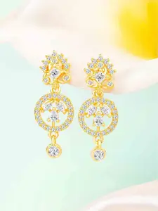 Peora Gold-Plated Contemporary Drop Earrings