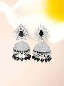 Peora Silver Plated Contemporary Jhumkas