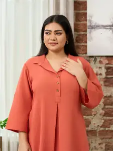 NANGALIA RUCHIRA Shirt Collar T-shirt Midi Dress