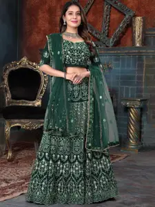 TIKODI Embroidered Semi-Stitched Lehenga & Unstitched Blouse With Dupatta