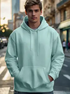 Bewakoof Men Green Oversized Hoodies