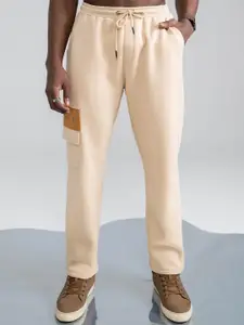 EDRIO Men Pocketed Fleece Mid Rise Track Pants