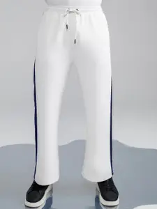 EDRIO Men Striped Cotton Regular Fit Wide Leg Track Pant