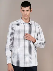 Cantabil Men Spread Collar Tartan Checked Cotton Casual Shirt