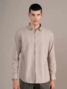 Cantabil Men Spread Collar Tartan Checked Cotton Casual Shirt