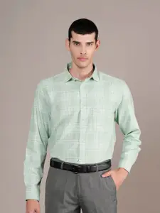 Cantabil Men Spread Collar Tartan Checked Cotton Casual Shirt