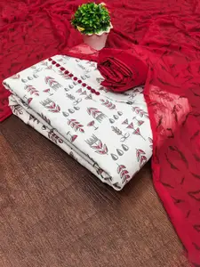 Peachmode Floral Printed Pure Cotton Unstitched Dress Material