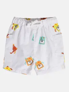 MINI KLUB Boys Robot Gaming Printed Mid-Rise Shorts