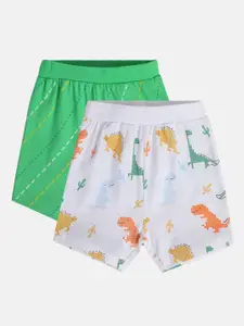 MINI KLUB Boys Pack Of 2 Printed Cotton Shorts