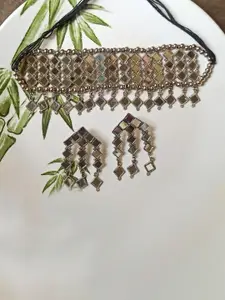 JMBW INTERNATIONAL Mirror Necklace and Earrings