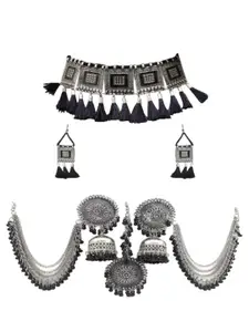 JMBW INTERNATIONAL Pack Of 2 Sterling Silver Necklace & Earrings