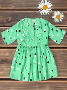 Bella Moda Girls Cotton Floral Printed Fit & Flare Dress