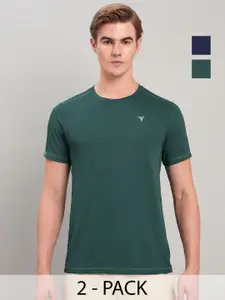 Technosport Men 2 Antimicrobial Slim Fit Round Neck T-shirt
