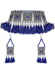 JMBW INTERNATIONAL Silver-Plated Artificial Beads Necklace & Earrings