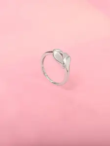 Mia by Tanishq Artful Harmony 925 Sterling Silver-Plated Cubic Zirconia Stone Studded Ring