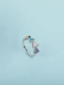 Mia by Tanishq Glitter Pop Cubic Zirconia Stone-Studded Adjustable Finger Ring