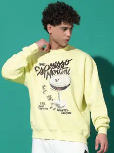 GRIFFEL Men Printed Round Neck Sweatshirt