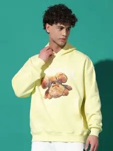 GRIFFEL Men Printed Hooded Pullover Sweatshirt