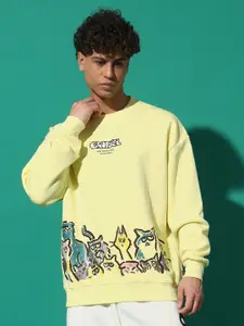 GRIFFEL Men Typography Printed Sweatshirt