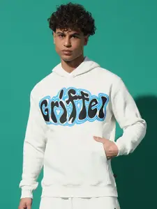 GRIFFEL Men Printed Hooded Sweatshirt
