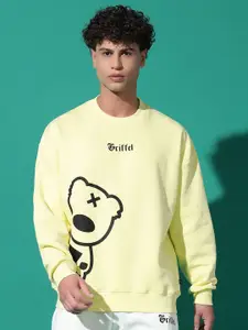 GRIFFEL Men Typography Printed Sweatshirt