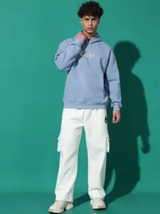 GRIFFEL Men Printed Hooded Oversized Tracksuits