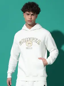 GRIFFEL Men Graphic Printed Hooded Sweatshirt