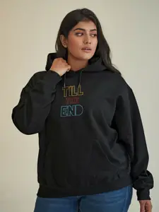 FFLIRTYGO Women Printed Hooded Sweatshirt