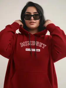 FFLIRTYGO Women Printed Hooded Pullover Sweatshirt