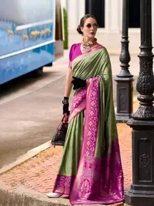 DEVATITHI Soft Silk With Ikkat Border Saree