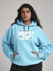 FFLIRTYGO Women Printed Hooded Sweatshirt