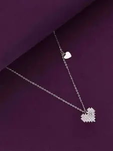 KAI JEWEL Sterling-Silver Rhodium-Plated Cubic Zirconia Necklace