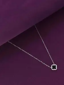 KAI JEWEL Sterling Silver Rhodium-Plated Cubic Zirconia Necklace