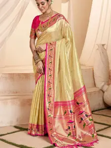 DEVATITHI PURE PAITHANI TISSUE SILK WITYH ZARI BORDER Saree